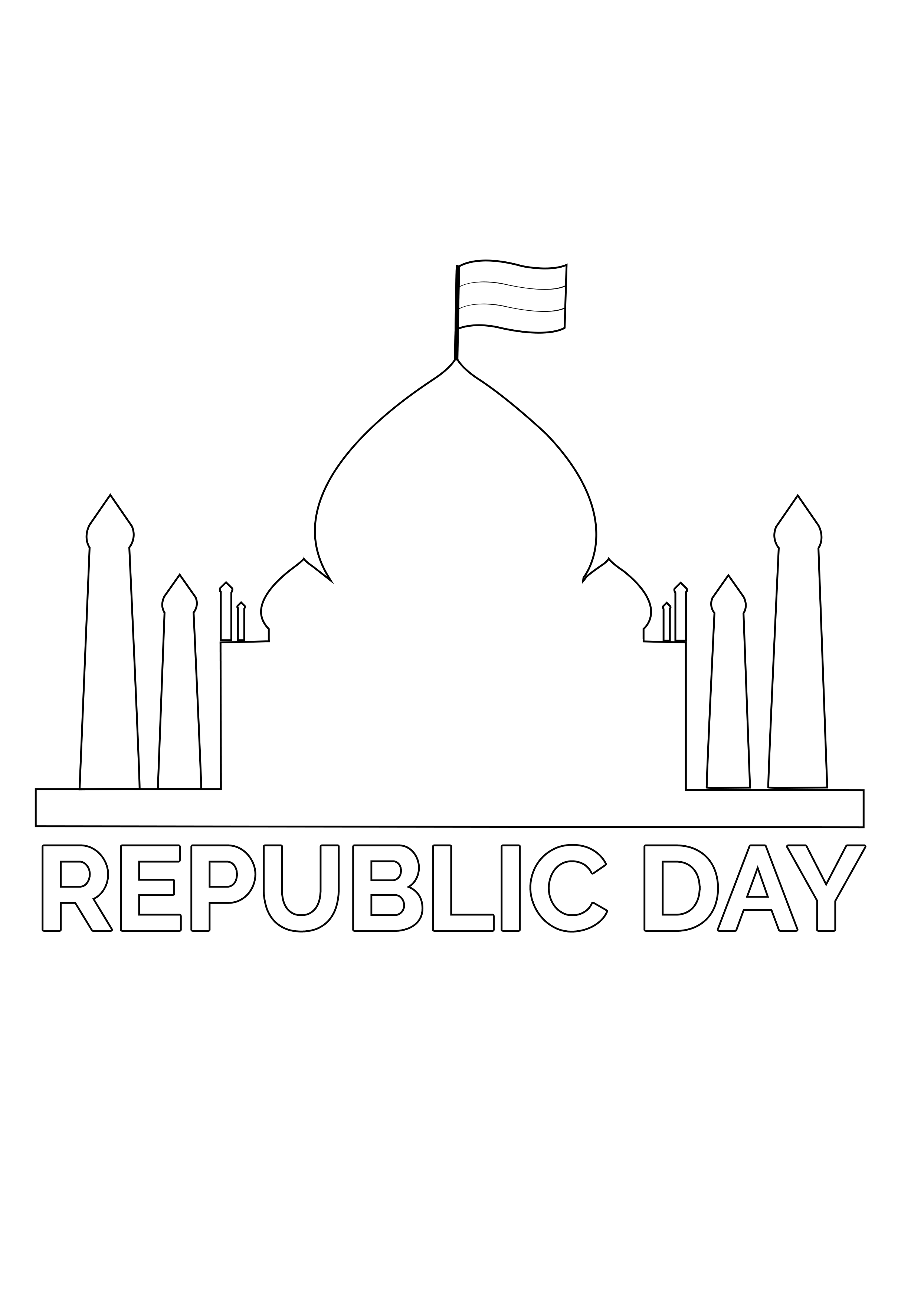 Republic Day Drawing | How to Draw Republic Day Poster Easy Step By Step |  26 January Drawing | Flag - YouTube
