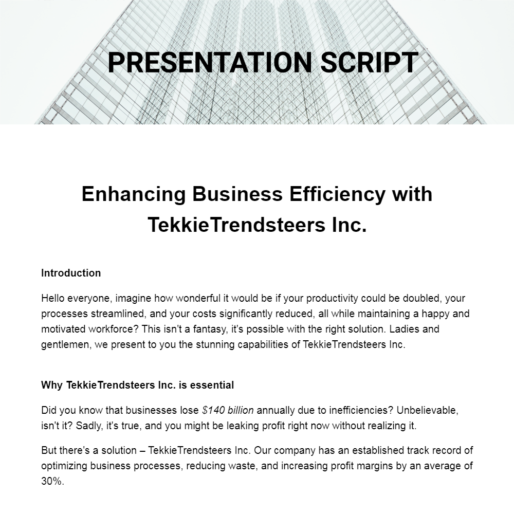 presentation script generator