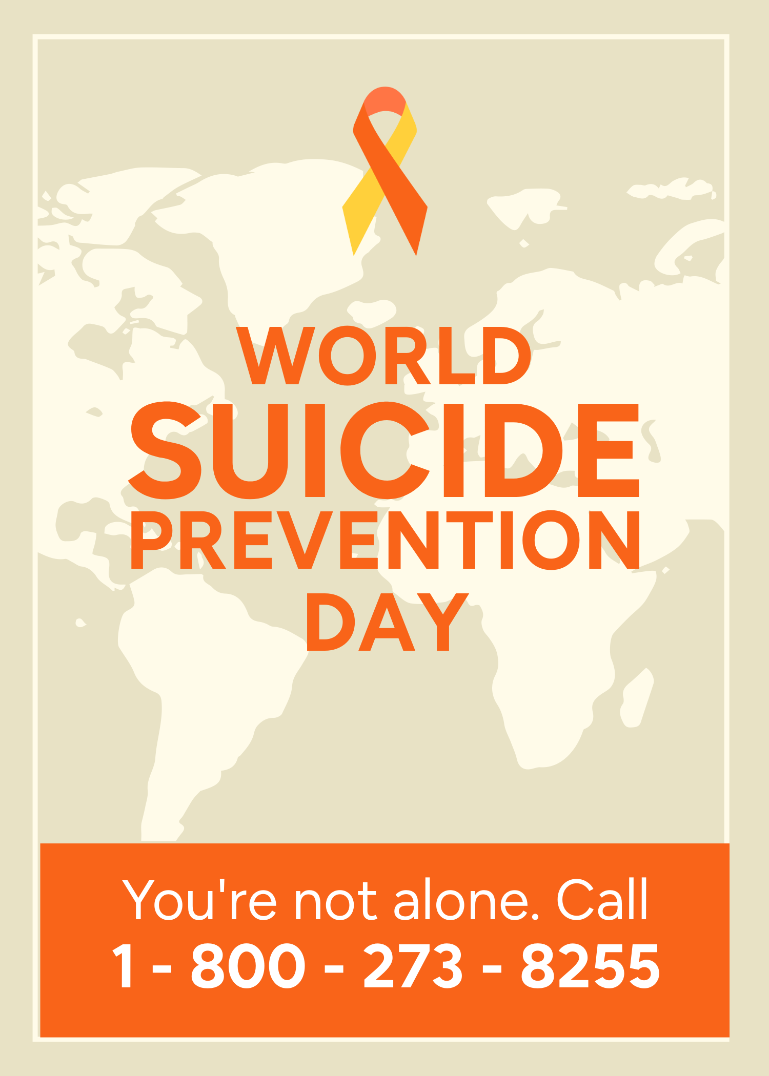 World Suicide Prevention Day Greeting Card Template | Template.net