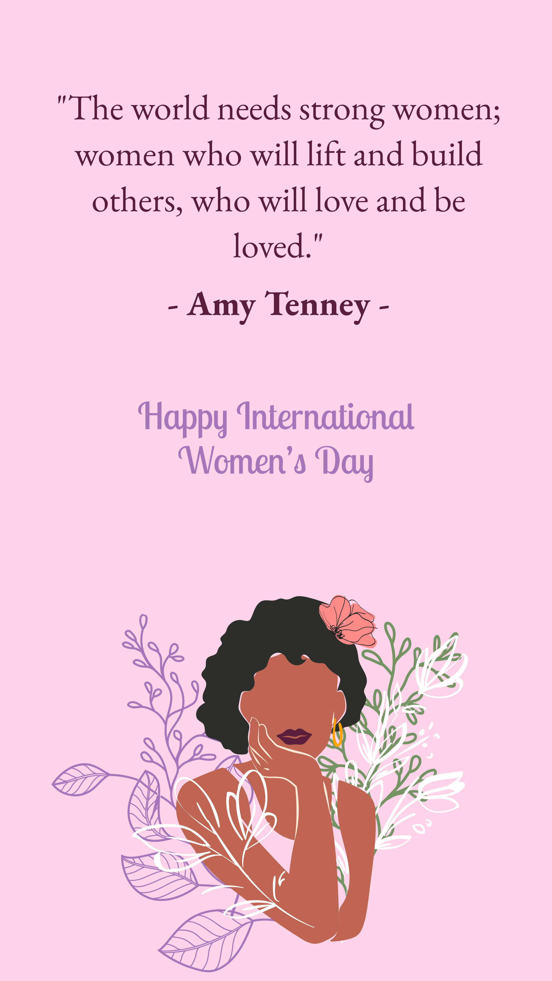 International Women's Day Strong Quotes Template - Edit Online & Download  Example