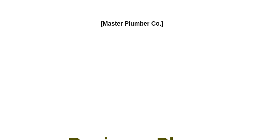 free plumbing business plan template