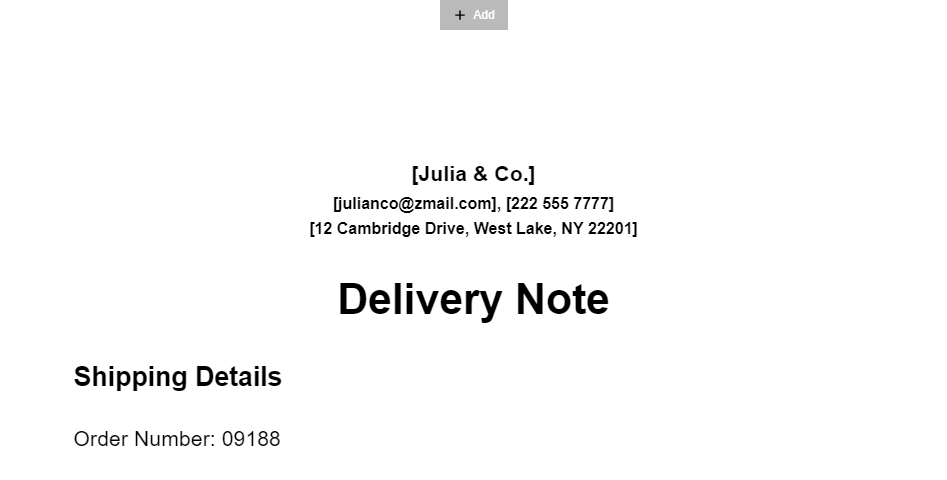 Sample Delivery Note Template Template Net